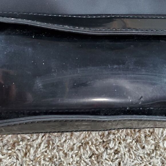 Lulu Guiness Black Purse with Umbrella Embroidery Design - Picture 9 of 10